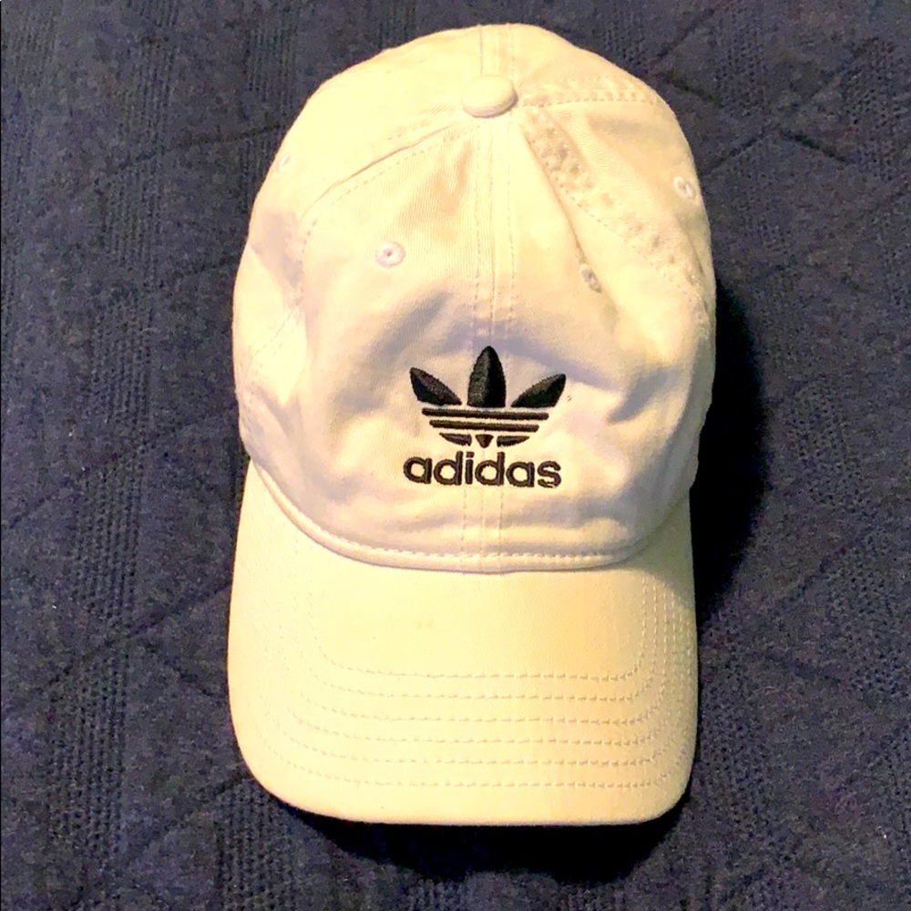 White Adidas strap back
